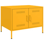 ZNTS Coffee Table Mustard Yellow 68x50x50.5 cm Steel 843033