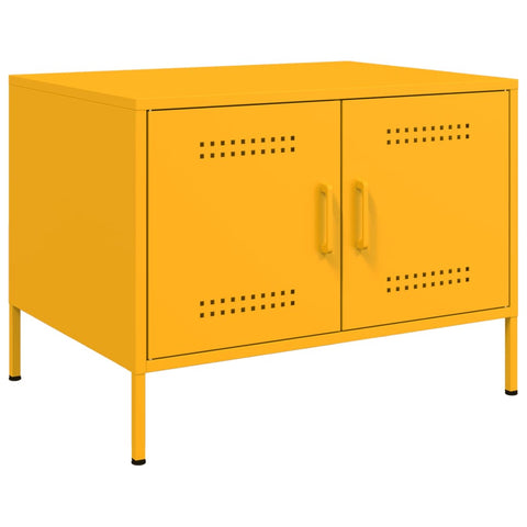 ZNTS Coffee Table Mustard Yellow 68x50x50.5 cm Steel 843033