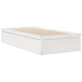 Bed Frame without Mattress White 90x190 cm Single Solid Wood Pine 846844