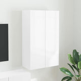 TV Wall Cabinet High Gloss White 59.5 x 31 x 100 cm 892373