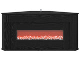 Fireplace with LED Strip Black Oak 95 x 42.5 x 60 cm 8020881