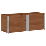 Pallet Collars 3 pcs Brown 150x50 cm Solid Wood Pine 3295381
