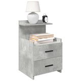 Bedside Cabinets 2 pcs with 2 Drawers Concrete Grey 40x36.5x62 cm 858639