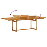 Garden Dining Set Folding 9 pcs Brown Solid Acacia Wood 3375725
