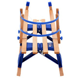 Folding Snow Sledge with Backrest Wood 119 cm 91458