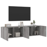 TV Cabinets Wall-mounted 2 pcs Grey Sonoma 80x30x41 cm 836963