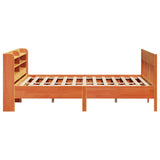Bed Frame without Mattress Wax Brown 200x200 cm Solid Wood Pine 3306995