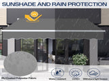 78"D x 102"W x 59"H retractable awning Grey 77304471