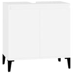ZNTS 3 Piece Bathroom Furniture Set White Engineered Wood 3185589