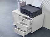White Office Filing Cabinet Mobile Printer Stand File Storage Drawers Wheels 76164380