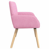 2 Seater Sofa with Solid Wood Legs 2-Seater Pink Linen Fabric 42051041