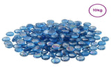 Glass Nugget 17-19 mm Light Cobalt Blue Glass 42041593