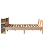Bookcase Bed without Mattress 140x200cm Solid Wood Pine 3322948