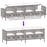 TV Cabinet White 135x39x43.5 cm Cold-rolled Steel 851333