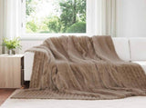 Throw Blanket Camel 240 x 220 cm 1.36 kg Fleece 42016827