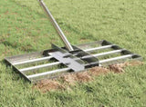 Garden Rake Manual Silver 45 x 25 x 200 cm Stainless Steel 42011359