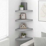 Wall Corner Shelves 4 pcs Concrete Grey 35x35x3.8 cm MDF 326644