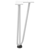 Hairpin Legs for Coffee Table 4 pcs White 30 cm Solid Steel 4012437