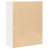 Bookcase White 60x24x76.5 cm Engineered Wood 860382