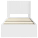 Bed Frame with Storage and Headboard White 100 x 200 cm 3413971