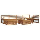 Outdoor Sofa Set 7 pcs Natural Solid Acacia Wood 3373789