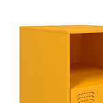 ZNTS Bedside Cabinets 2 pcs Mustard Yellow 34.5x39x44 cm Steel 841758