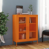 Storage Cabinet Orange Steel Medium Storage Cabinet Rectangular 336174