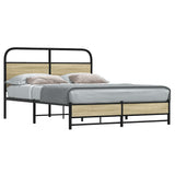 Bed Frame without Mattress 120x200 cm Sonoma Oak Engineered Wood 4100426