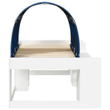 Kids'High Bed Frame with Storage White and Blue 3423595