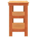 Work Bench Wax Brown 78.5 x 50 x 80 cm Solid Pine Wood 865374