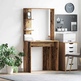 Desk with Shelf Old Wood 78.5 x 37 x 154.5 cm Engineered Wood 869344