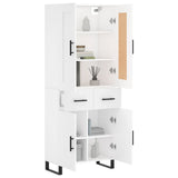 Highboard White 69.5x34x180 cm Engineered Wood 3199897