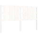 Bed Frame without Mattress White King Size Solid Wood 3194122