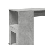 ZNTS Bar Table with Racks Concrete Grey 101x40x103.5 cm Engineered Wood 854367