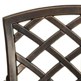Garden Chair Set of 4 Bronze Cast Aluminium Standard Durable 315571