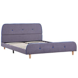 Bed Frame without Mattress Light Grey Fabric 135x190 cm Double 281103
