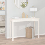 Console Table White 110x40x75 cm Solid Wood Pine 814240