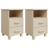 Bedside Cabinets HAMAR 2 pcs Honey Brown 40x35x62 cm Solid Wood 340416