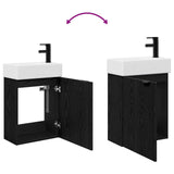 Bathroom Vanity Unit with Tap Black Oak 45.5 x 22.5 x 84 cm 889434
