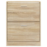 Shoe Cabinet Oak 59x17x81 cm Engineered Wood 342535