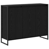 Side Cabinet Black Oak 96.5 x 30 x 75 cm Engineered Wood 886606