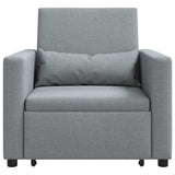 Pull out Sofa Bed Single Light grey 90 x 165 x 87 cm Fabric 42002684