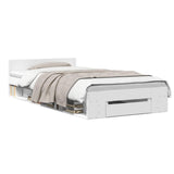 Bed Frame with Storage White 80 x 200 cm Engineered Wood 3429597