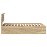 Bed Frame Sonoma Oak 120 x 200 cm Engineered Wood 3408692