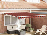 Retractable Awning Orange and Brown 350 x 250 cm 3081631