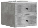 Wall-Mounted Bedside Cabinet Concrete Grey 33 x 34.5 x 40 cm 897961