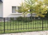 Spike Fence Asten Black 200 x 130 cm Powder-Coated Steel 42030081