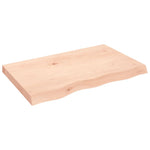 ZNTS Wall Shelf 80x50x cm Untreated Solid Wood Oak 363550