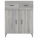 Highboard Grey Sonoma 69.5x34x180 cm Engineered Wood 3200535