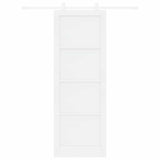 Sliding Door White 83 x 232 cm Solid Pine Wood 3333397